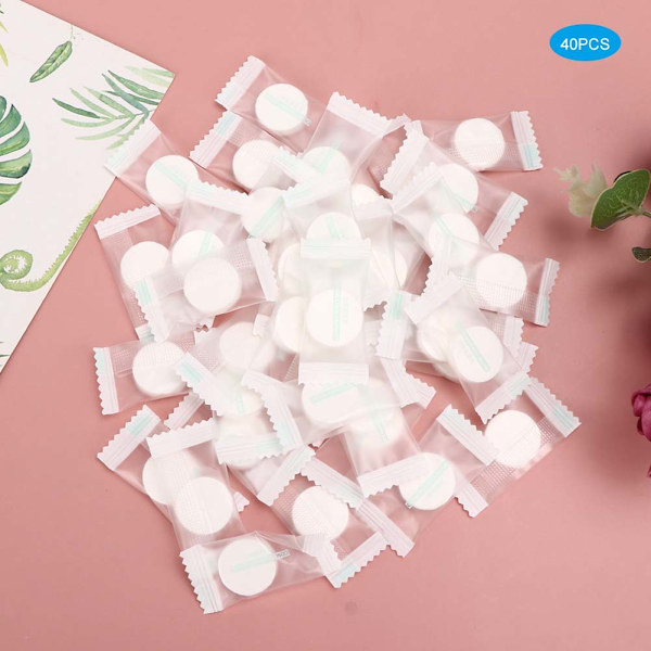 40 stk Komprimerte Maske Bærbare Non-Woven Stoff Rengjøring Komprimerte Ansiktsmaske