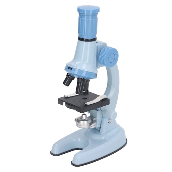 Barnmikroskopset Klar bildkälla Science Educational Magnifier Toy with LED Light Blue