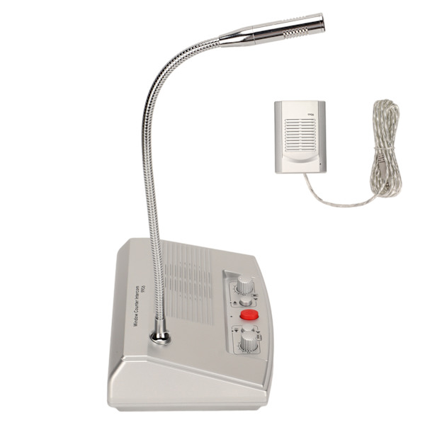 Window Intercom System Premium Speaker Sensitive Microphone Flexible Control Window Speaker System for Bank Hospital 100‑240V US Plug