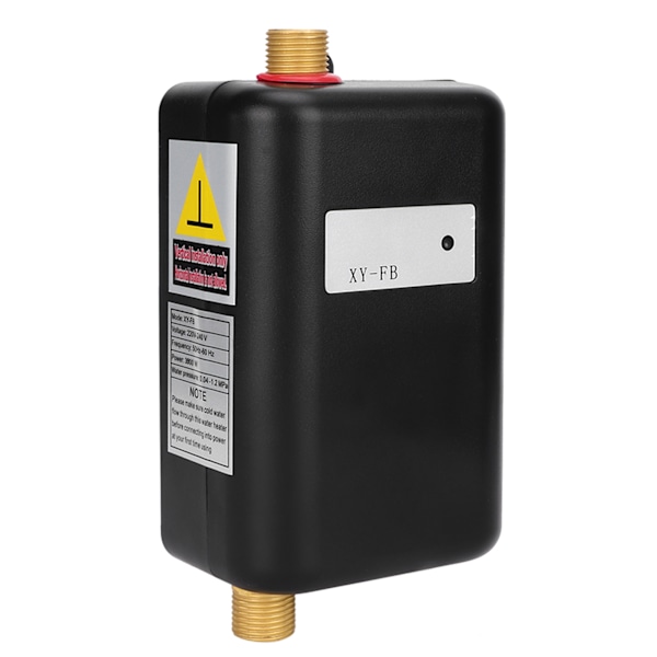 Kaksoiskäyttöinen kodin vedenlämmitin Älykäs keittiön vedenlämmitin Mini nopea lämmityskone indikaattorivärillä musta (EU-pistoke 220V 3800W)