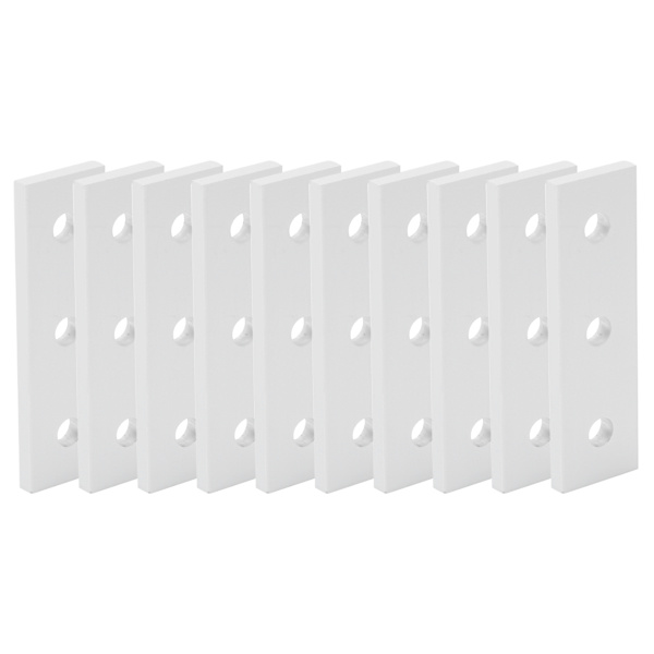 10 stk aluminium flad koblingsplade flad lige reparationssamlings plade 2020-3 huller