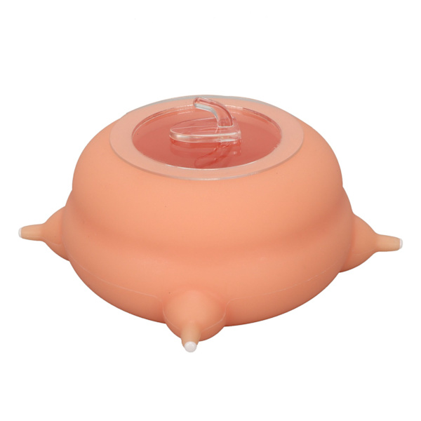 Hvalpemælkefodringskål 200ml Simuleret Hvalpeplejestation Nippelmater med sugekopper til flere hvalpe Rosa
