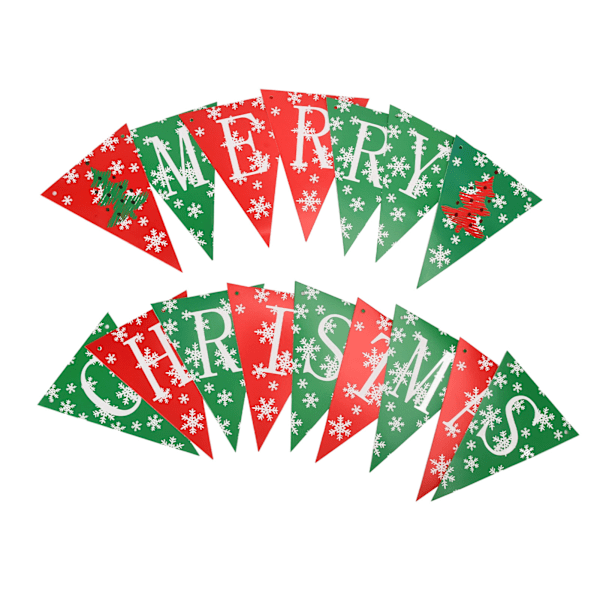 Trekantede Flag Rød Grøn Vimpel Banner til Bryllup Dimission Fødselsdag Julefestartikler Festivaldekorationer