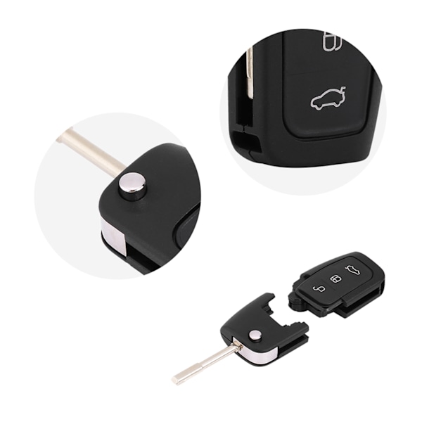 3-knapps fjärrnyckelring 433MHz med Chip 4D60 för Ford Focus