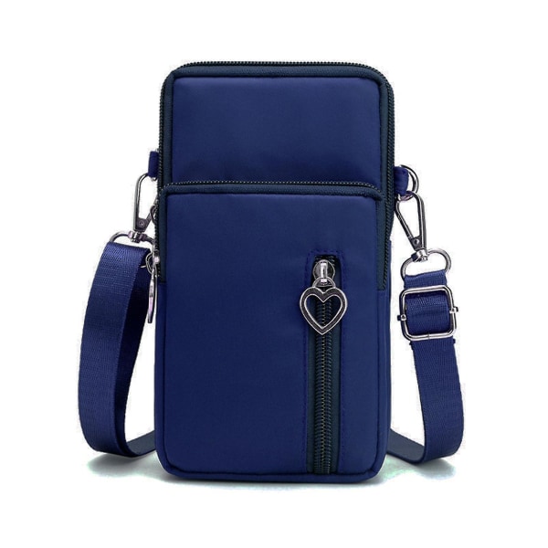 Cross-body Mobiltelefonväskor Axelrem Plånbok Pouch Handväska Small Arm Bag Dark Blue Large