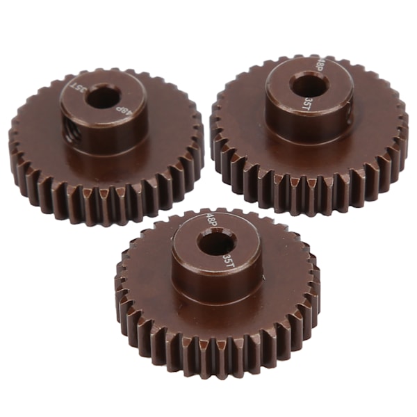 3 kpl timantinpunainen 3,175 mm 48DP 35T moottorivaihde 1/10 RC-auton harjattomalle harjamoottorille