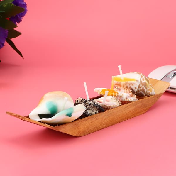 Båt med duftlys fra Conch for stresslindring Aromaterapi-avslapping