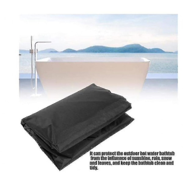 Vedenpitävä polyesteri, neliömäinen kylpytynnyrin cover Ulkokylpytynnyrin cover 210*210*30cm
