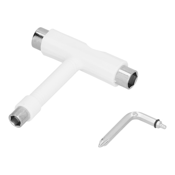 Skate Tool Multifunktions Bærbar Skateboard TType Hex Nøgle Sæt Beslag Hardware Hvid