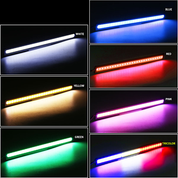 6 stk LED-strimler Selvklebende 28 LEDer Hvit lys Høy lysstyrke LED-strimler Lys 17cm