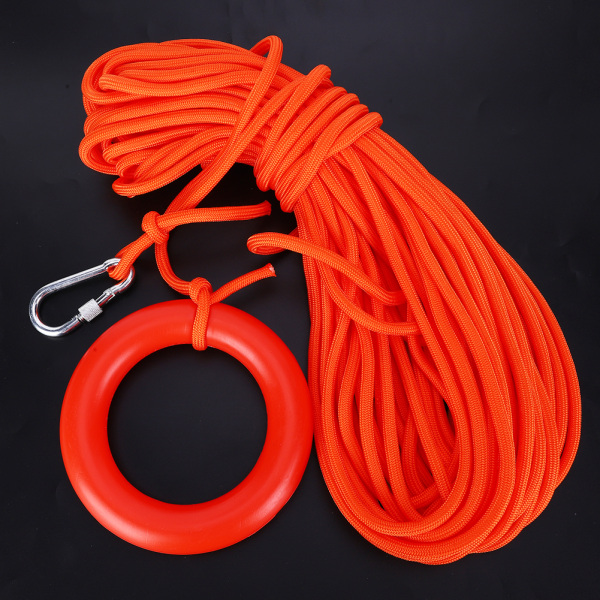 8mm Nylon Flydende Livline Snorkling Sikkerhedstov Båddykning Svømning Livredder Redningsline med Flydende Sløjfe