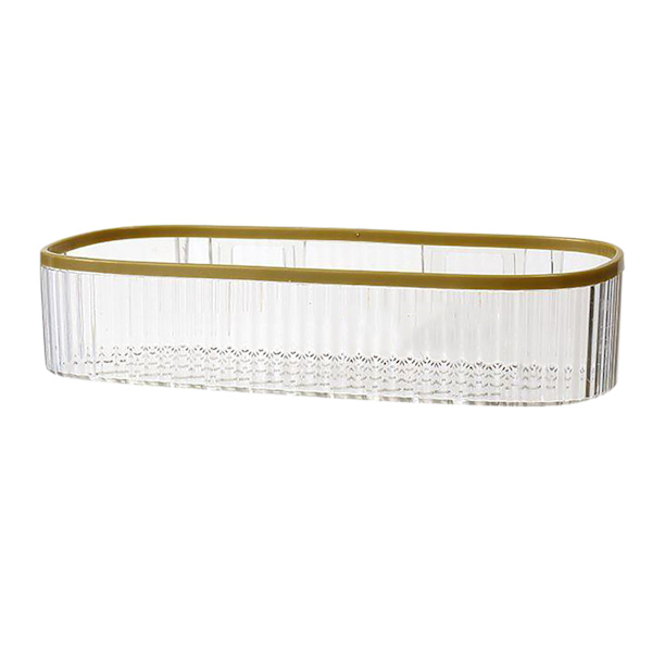 Plast Väggfäste Organizer Punch Free Transparent Vit självhäftande Klar Organizer för badrum Kök Vardagsrum