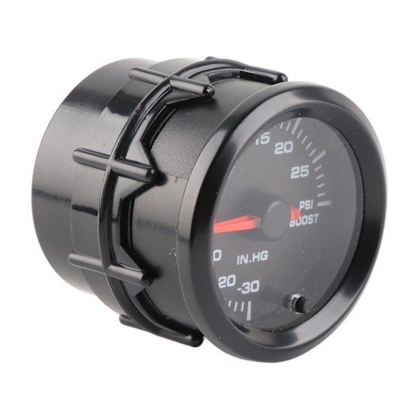 2-i-1 12V Turbo Boost-mätare ‑30‑30PSI Mätintervall Tryckmätare Vit Ljus Universal