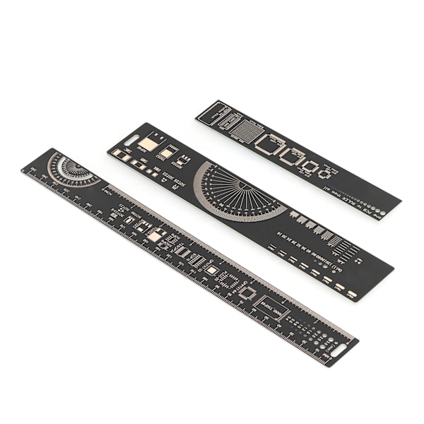 PCB Engineering linjal Multifunktionell 3 storlekar Standardskala linjal för elektroniska ingenjörer