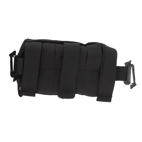 Utomhusryggsäck Axelrem Pouch Clip On Pouch Ryggsäckfästeväska för vandrare Svart