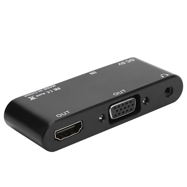 HDMI till VGA/Ljud/HDMI-omvandlare Audio Video Adapter för DVD/PS3/Laptop/Set Top Box