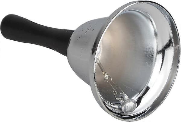Liten metallklocka för servering, skola, restaurang eller spel, silver