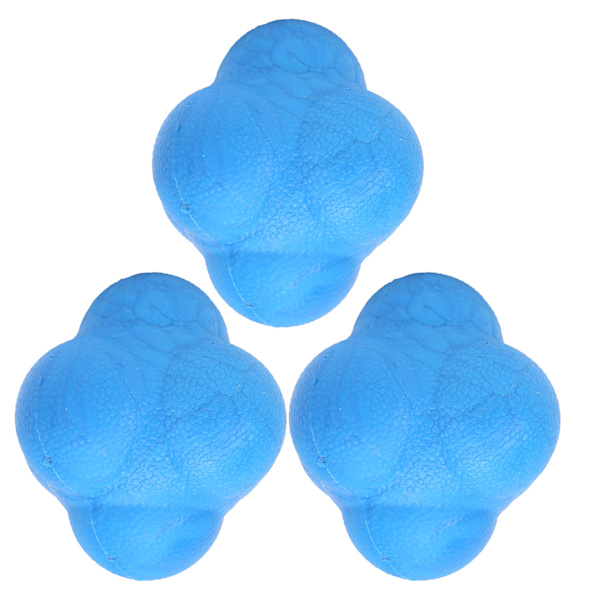 3 kpl Hex Bounce Reaction Ball TPR Koordinaatio Reflex Harjoitus Urheilu Fitness Harjoituspallo Sininen