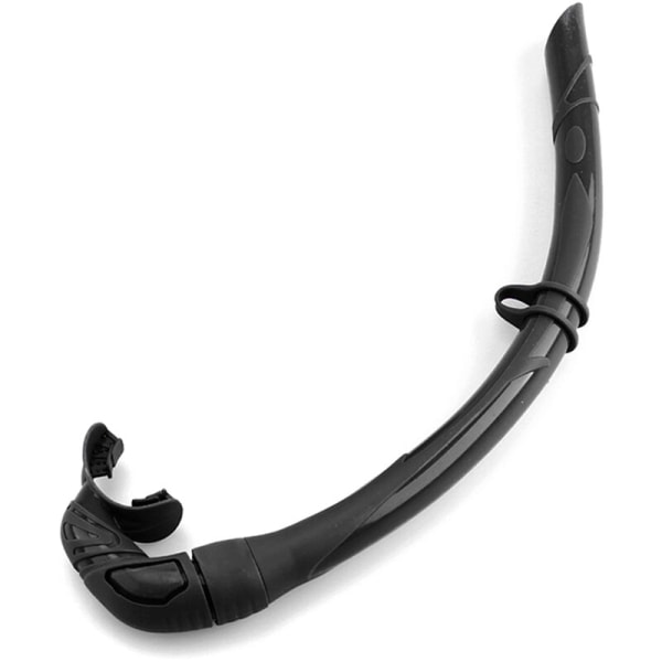 Silikon sammenleggbar snorkel med kompakt oppbevaringsveske Kvinner Menn Roll Up Snorkel våt pusterør for snorkling, modell: svart
