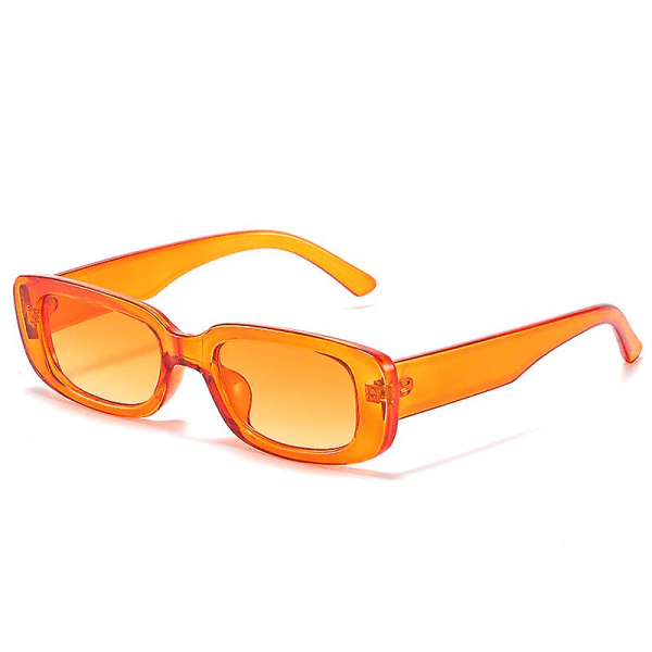 Kvinder solbriller Retro smal firkantet stel Uv400 beskyttelse