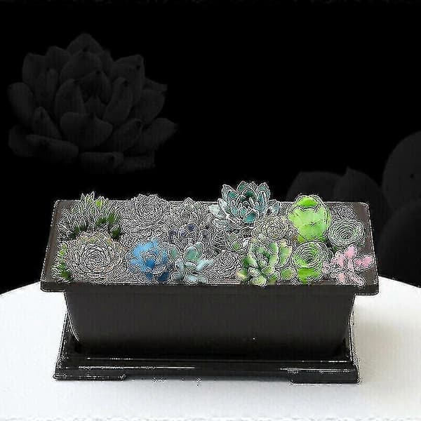 Stor blomkruka rektangulär bonsai plantskola 29x21x10,5cm