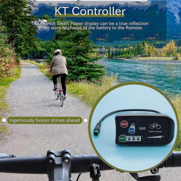 Elcykeldisplay 36v 48v Ebike Ligent Kontrollpanel LCD-display LED880 Vattentät kontroll