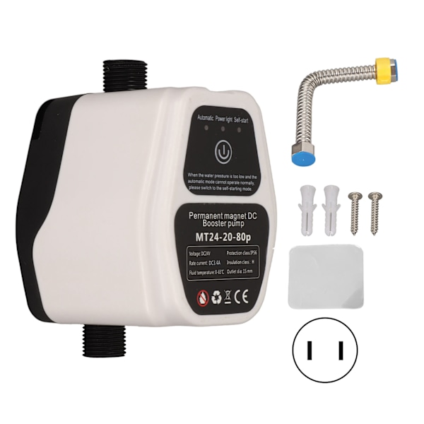 Boosterpumpe Automatisk Vandtryk Bruser Boosting Recirkulerende Væghængt DC-pumpe 100‑240V US-stik