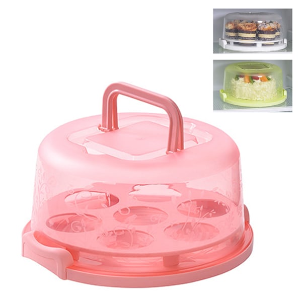 Kakeholder Kakefat med lokk Serveringsfat dessert med håndtak Muffinsholder Paier Display med bunn