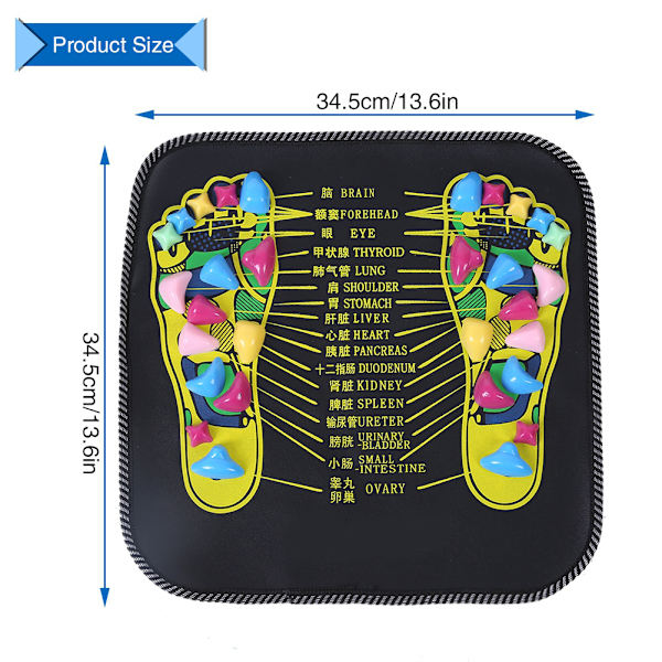 Zoneterapi Walk Stone Road Fodmassage Sort