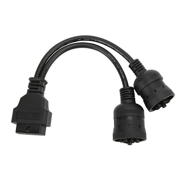29,5 cm diagnostisk adapterkabel för lastbil hona 16-pin OBD2 till 9+6-pin skanneranslutningssladd