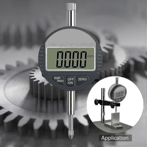 Digital mikrometer 0,01 mm præcision - LED elektronisk måleur 0-12,7 mm grå