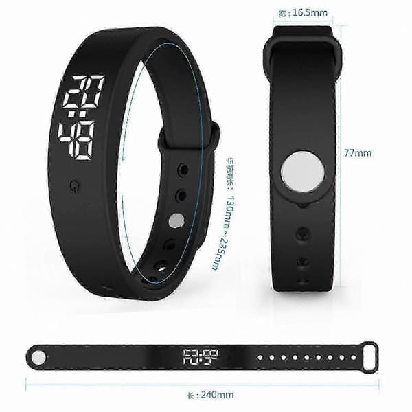Stille vibrasjonsalarmklokke med nedtellingstimer for studenter pink