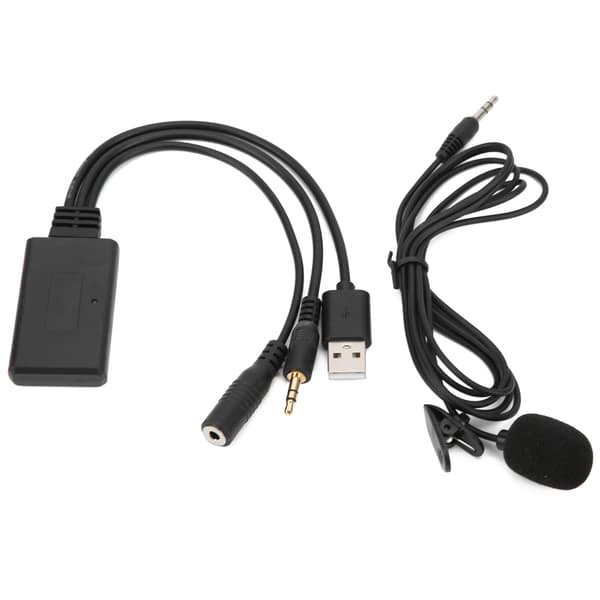 Bluetooth 5.0 AUX Cable Adapter with Microphone Hands-Free Call Replacement for Ford Focus/Mondeo