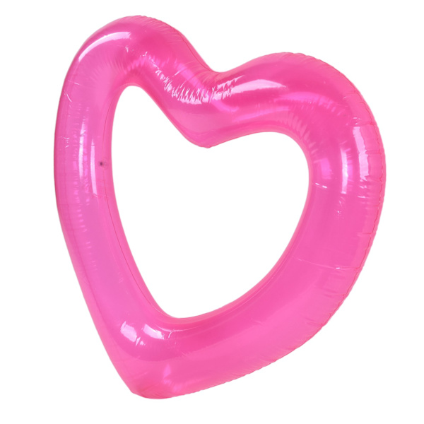 Hjerte Pool Float PVC-material Hudvennlig Lettvektsrosa Flytende Rør i Romantisk Stil for Sommeren