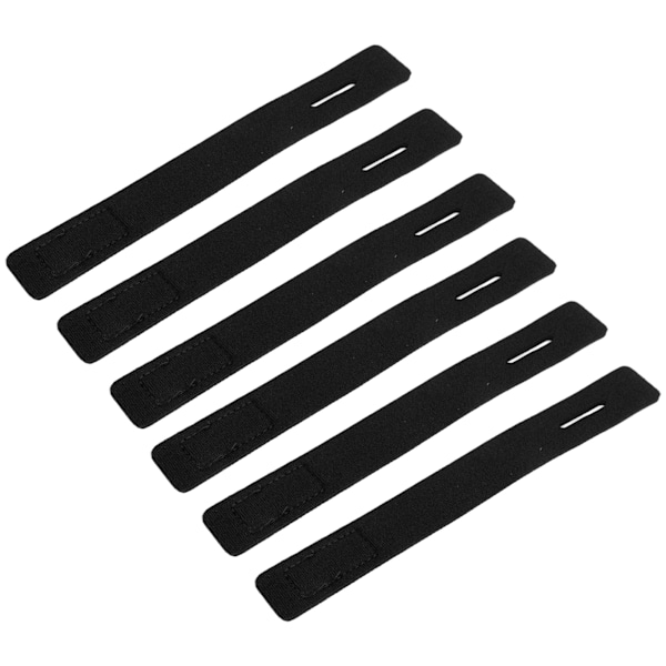 10 stk Fiske Stang Beltebånd Elastiske Remmer Fiskeutstyr Bånd Kabelbete Casting Spinning Fluestang Stangbånd Holder Svart