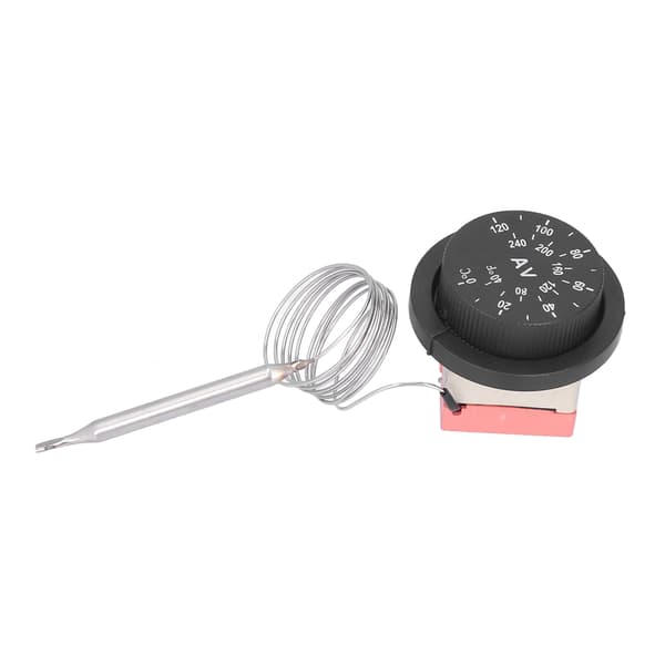 Adjustable Electric Fan Thermostat Switch 3-Pin Design Temperature Control Probe Kit