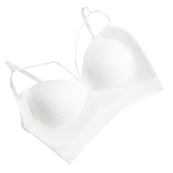 Naisten urheiluliivit Mukava saumaton Slim Fitting Crossover Suspender Jooga Urheiluliivit Fitness-harjoitteluun Valkoinen