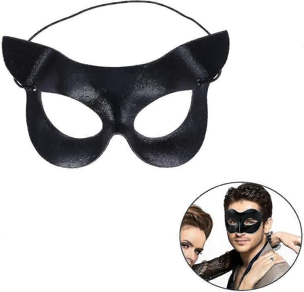 Halloween-kostymmask, halloween-mask, kattögon-halvmask