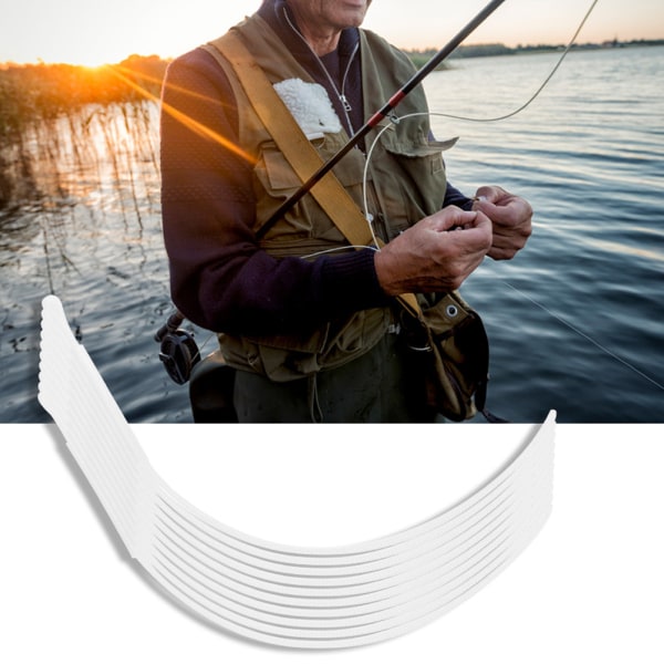 10 STK Hvid 50LB Fiske-Loops Forbindelse til Fluesnor til Fiskeudstyr