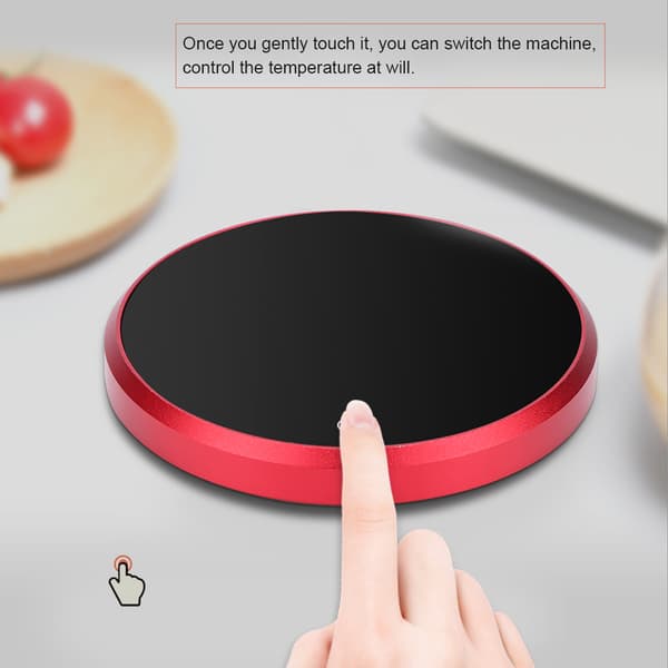 Waterproof Touch Heating Coaster for Cups, Hot Pad Electric Coaster for Coffee Tea (EU Plug 220V)