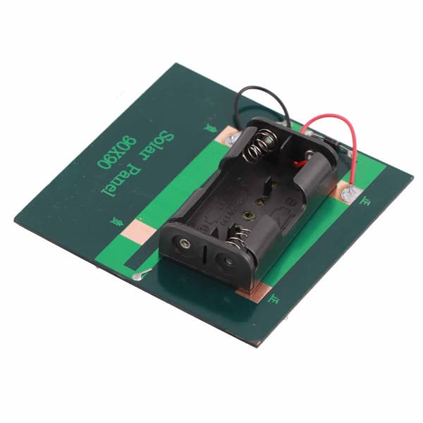 Solpaneloplader Celleopladerkort 1W DC4V til 2xAA 1,2V batterier Strømforsyning