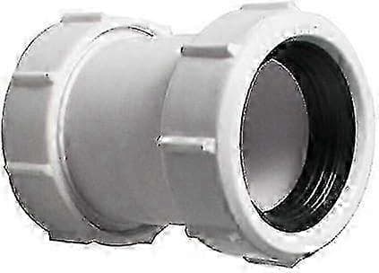 40 mm rak PVC-kompressionskoppling för 1/2" badkarsavloppsrör (1-pack)