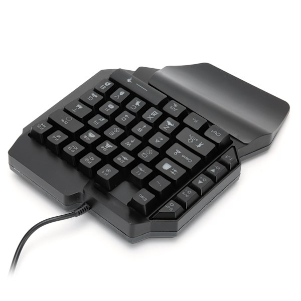 Enhands-tangentbord USB-trådbunden för spel 7 färger bakgrundsbelysning Datortillbehör 5V(F6)