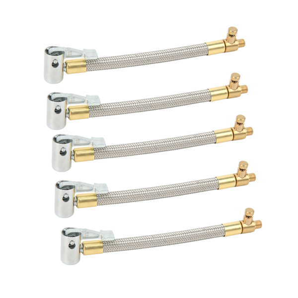 5 stk 10 cm Dekkpumpslange Rask oppblåsing Luftpumpe Forlengelsesrør Adapter for motorsykkel sykkel