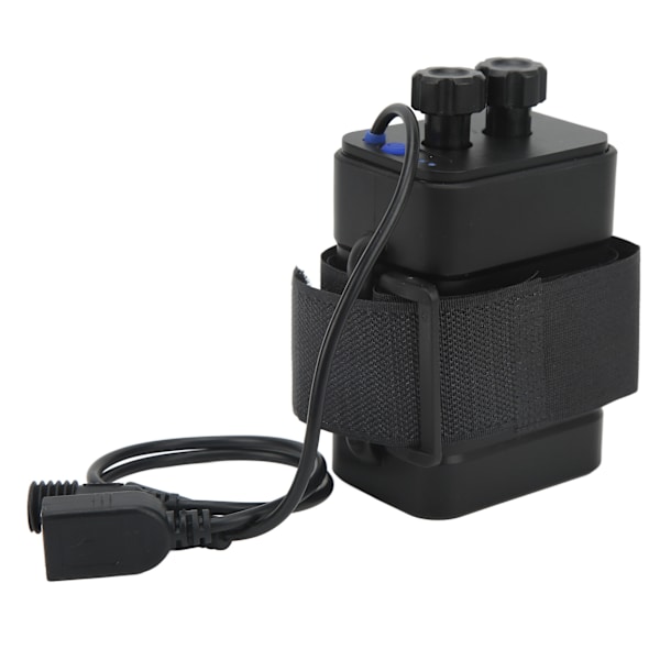 Batteriladdningsväska Box ABS Vattentät 8,4V för 6st 18650 Litiumbatterier USB DC Två portar med kabel för utomhusresor och camping
