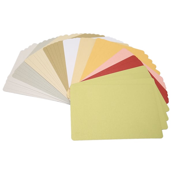 200 kpl Helmiäiskartonki Lajitelma Värit Tyhjä Metallinhohtoinen Kartonkipaperi Pyöristetyillä Kulmilla 15x10cm