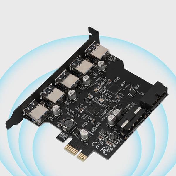 PCI-E 5-ports USB 3.0-utvidelseskort
