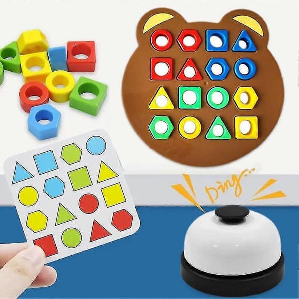 Formtilpasningsspill Farge Sensorisk Pedagogisk Leketøy Barnepuslespill Geometrisk B 1 Player