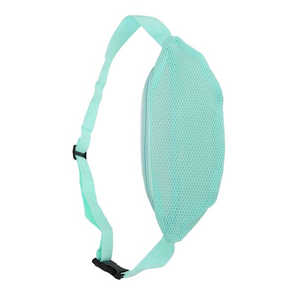 Beach Mesh Fanny Pack Andas vattentätt justerbart bälte Portabelt lätt utomhussport midjepaket för resor Ljusblått