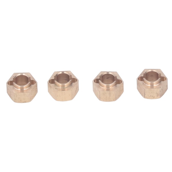 4st Mässing Guld Hex-navskoppling Lättvikts RC-navadapter Slitstark hjuldriven hexnavadapter för 1/18 1/24 RC-bil